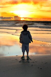 Boy evening thoughtfulness