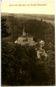 06093-Weesenstein-1905-Blick vom Belvedere auf Schloß Weesenstein-Brück & Sohn Kunstverlag