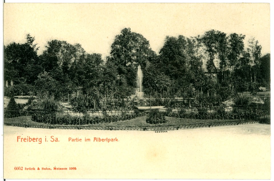06052-Freiberg-1905-Im Albertpark-Brück & Sohn Kunstverlag