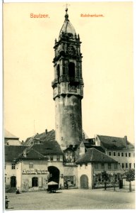 04983-Bautzen-1903-Reichenturm, Reichentor mit Relief-Brück & Sohn Kunstverlag