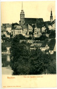 04979-Bautzen-1903-Blick auf Bautzen von der Spreeterrasse aus-Brück & Sohn Kunstverlag