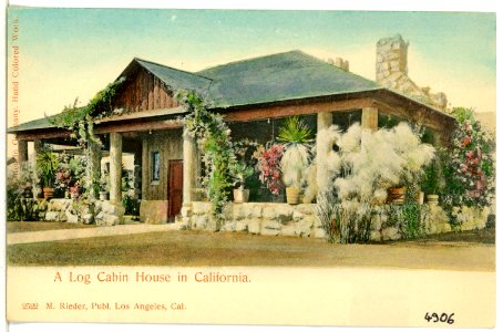 04906-Kalifornien-1903-A Log Cabin House-Brück & Sohn Kunstverlag