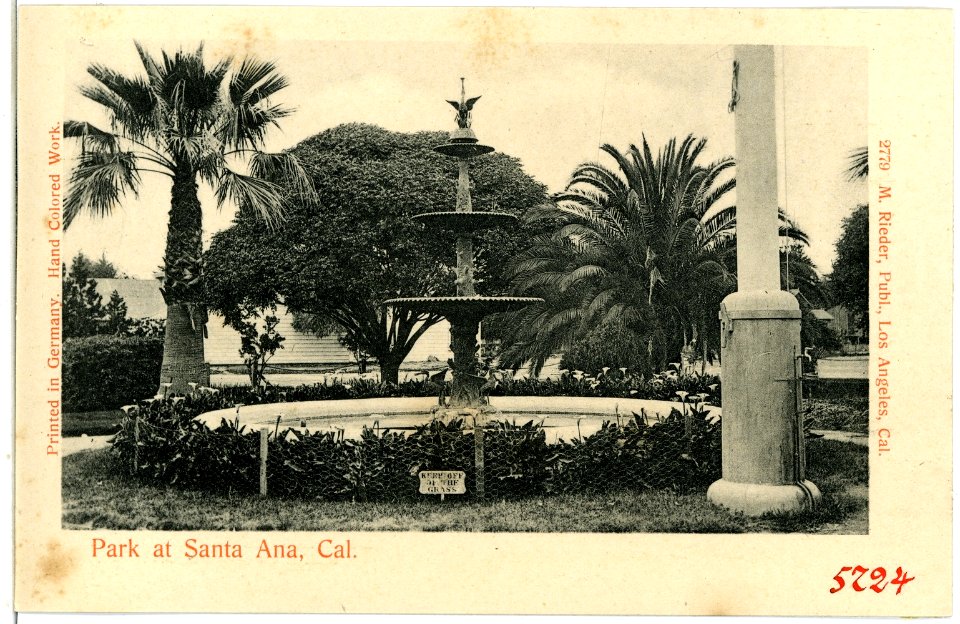 05724-Santa Ana-1905-Park at Santa Ana, Cal.-Brück & Sohn Kunstverlag