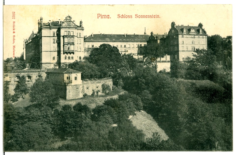 05937-Pirna-1905-Schloß Sonnenstein-Brück & Sohn Kunstverlag