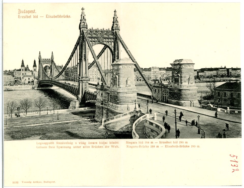 05132-Budapest-1904-Elisabeth - Brücke-Brück & Sohn Kunstverlag