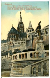 05495-Budapest-1904-Hunyadi Janos Denkmal auf der Fischerbastei-Brück & Sohn Kunstverlag