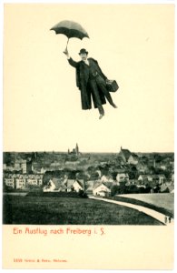 05159-Freiberg-1904-Blick nach Freiberg - Fliegender Mann-Brück & Sohn Kunstverlag