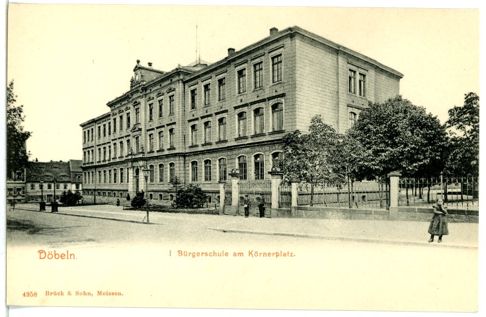 04958-Döbeln-1903-1. Bürgerschule am Körnerplatz-Brück & Sohn Kunstverlag