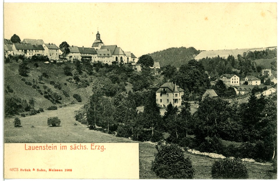 06073-Lauenstein-1905-Blick auf Lauenstein-Brück & Sohn Kunstverlag