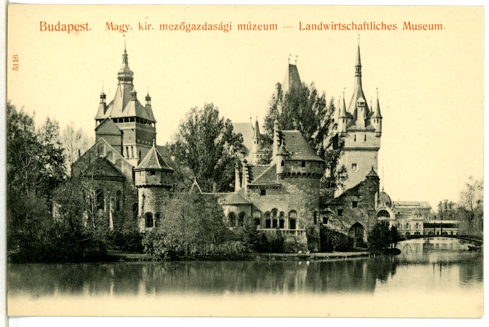 05116-Budapest-1904-Burg mit Teich im Stadtwäldchen-Brück & Sohn Kunstverlag