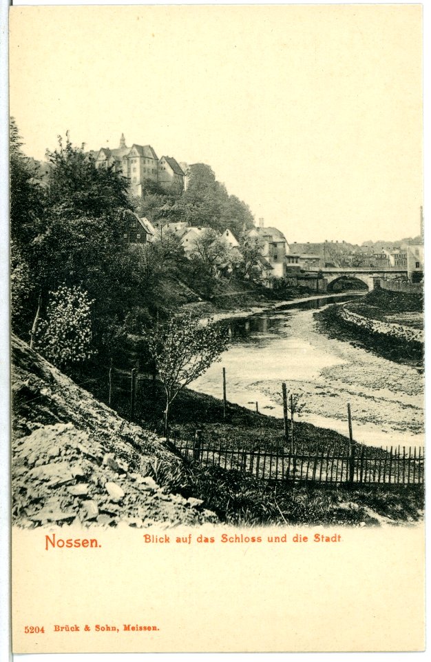 05204-Nossen-1904-Blick auf das Schloß und die Stadt-Brück & Sohn Kunstverlag