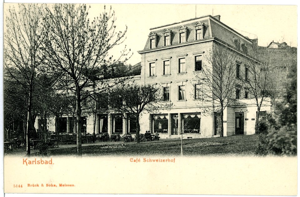 05144-Karlsbad-1904-Cafe Schweizerhof-Brück & Sohn Kunstverlag