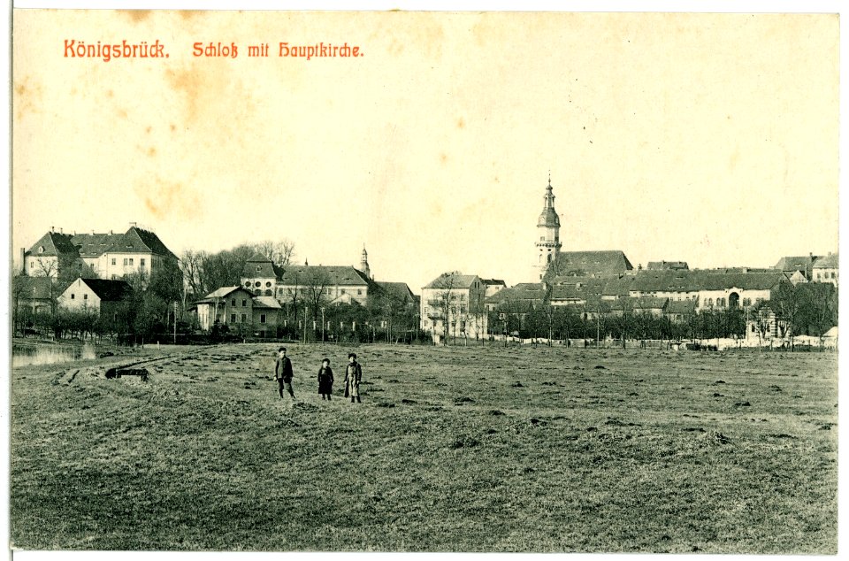 06451-Königsbrück-1905-Schloß mit Hauptkirche-Brück & Sohn Kunstverlag