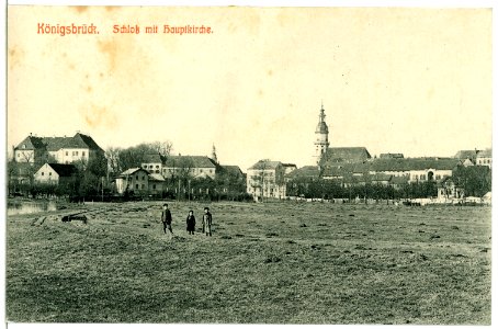 06451-Königsbrück-1905-Schloß mit Hauptkirche-Brück & Sohn Kunstverlag