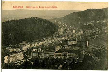05138-Karlsbad-1904-Blick von der Franz Josefs Höhe auf Karlsbad-Brück & Sohn Kunstverlag photo