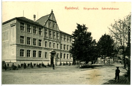 06081-Radebeul-1905-Bürgerschule - Bahnhofstraße-Brück & Sohn Kunstverlag