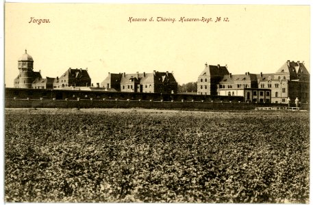 05396-Torgau-1904-Kaserne des Thüringischen Husaren-Regiment Nr. 12-Brück & Sohn Kunstverlag