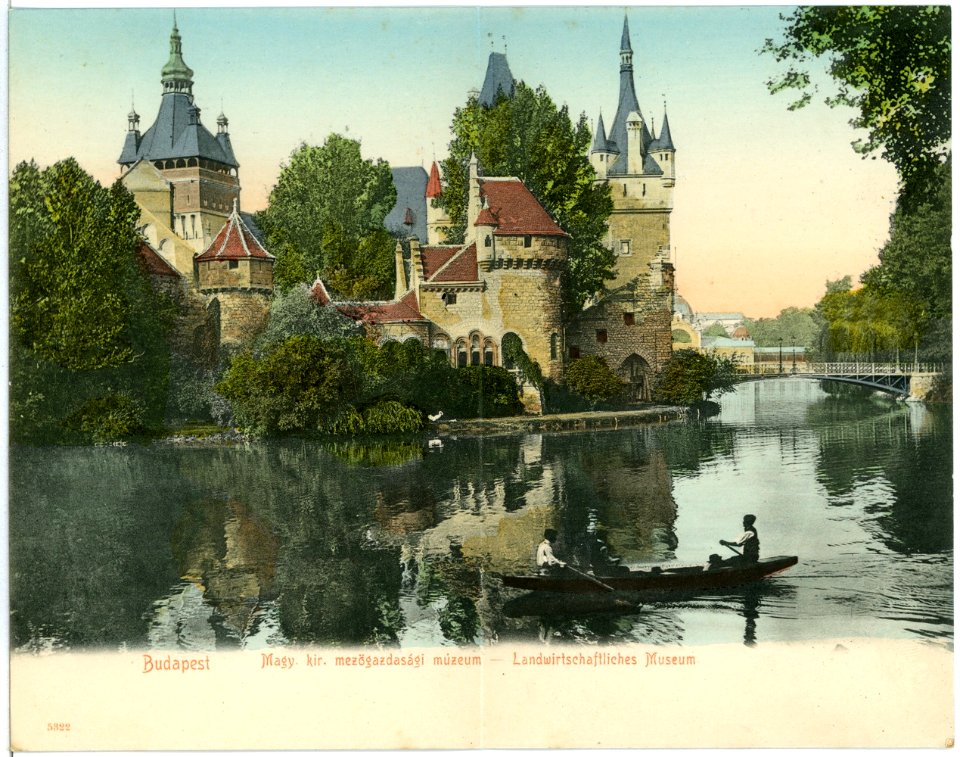 05322-Budapest-1904-Landwirtschafliches Museum mit Ruderkahn-Brück & Sohn Kunstverlag