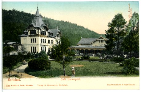 04714-Karlsbad-1903-Cafe Kaiserpark-Brück & Sohn Kunstverlag