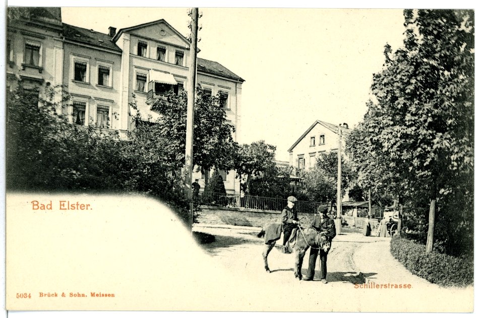 05034-Bad Elster-1904-Schillerstraße mit Reiter-Brück & Sohn Kunstverlag