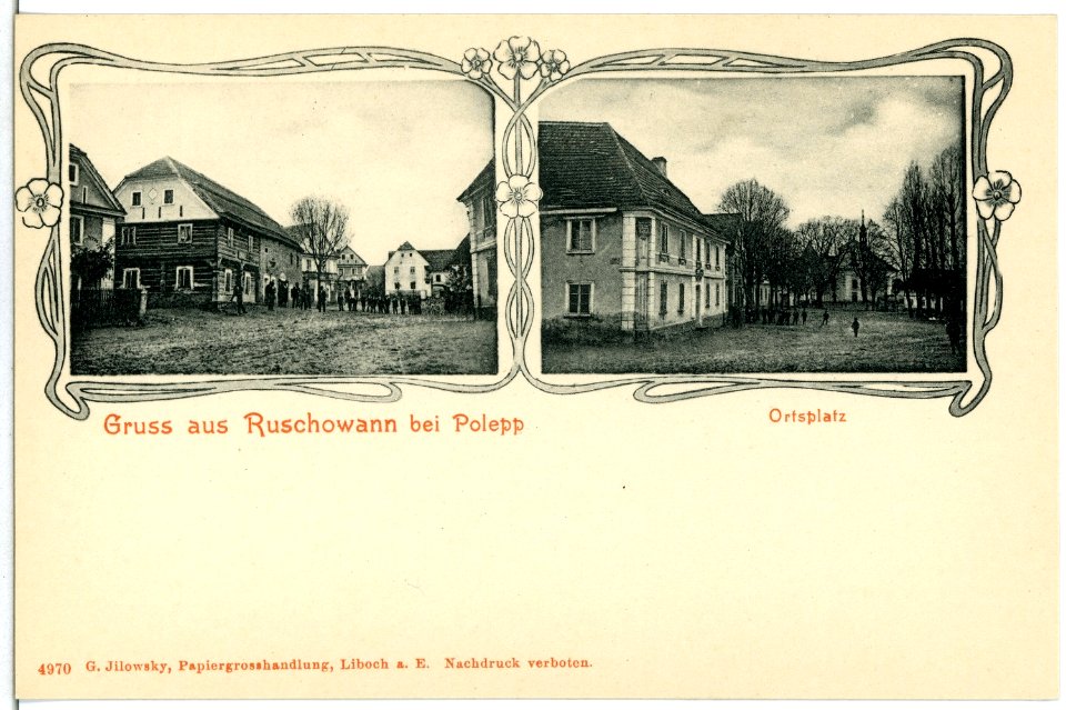 04970-Ruschowann-1903-Ortsplatz-Brück & Sohn Kunstverlag