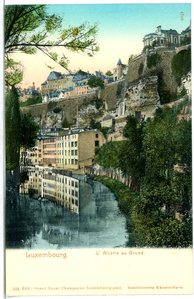 04718-Luxemburg-1903-L Alzette au Grund-Brück & Sohn Kunstverlag