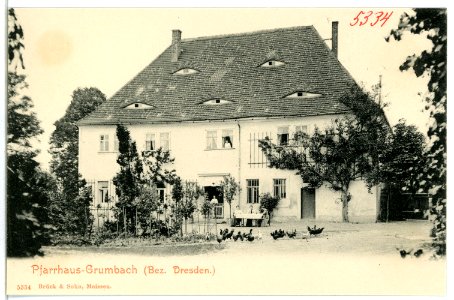 05334-Grumbach-1904-Pfarrhaus (Bezirk Dresden)-Brück & Sohn Kunstverlag