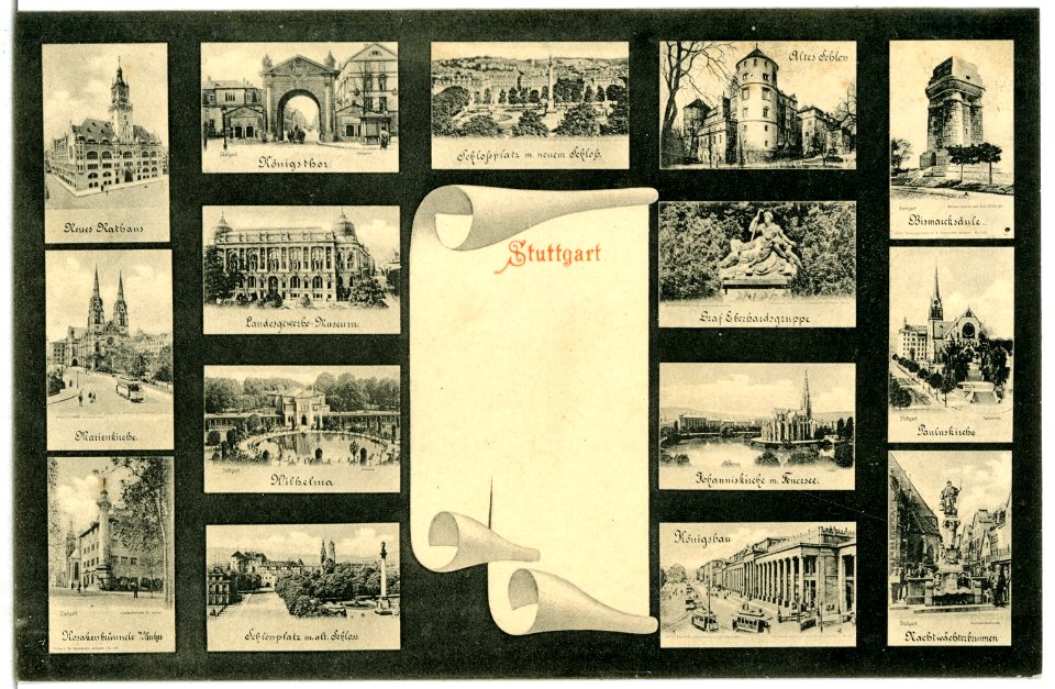 05487-Stuttgart-1904-verschiedene Stadtansichten-Brück & Sohn Kunstverlag