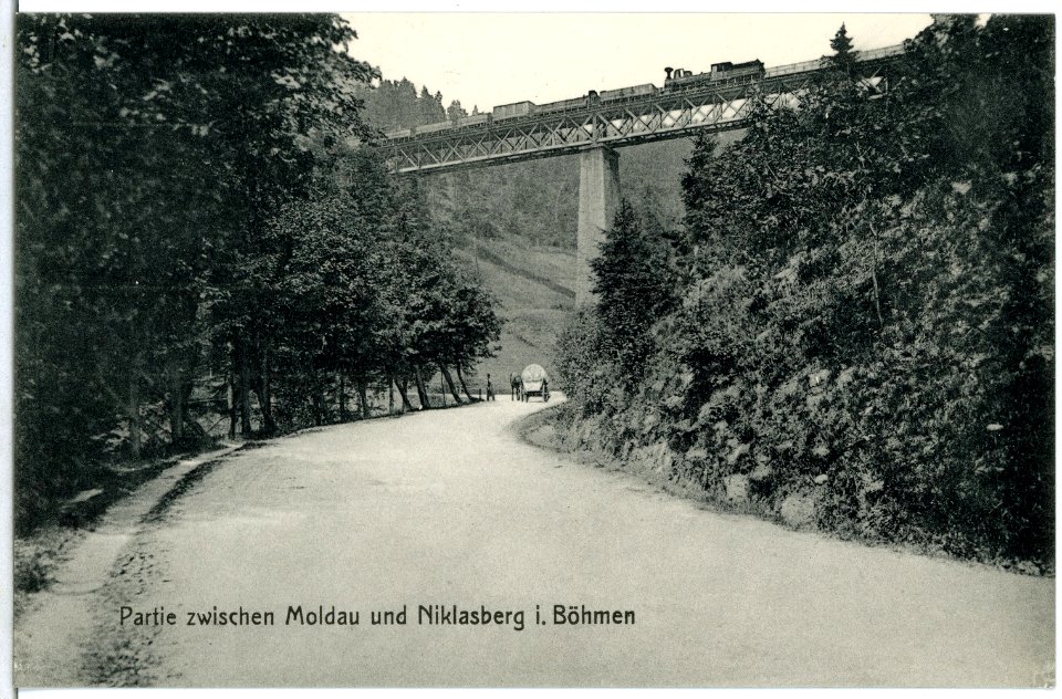 05315-Niklasberg-1904-Eisenbahnbrücke mit Eisenbahn-Brück & Sohn Kunstverlag