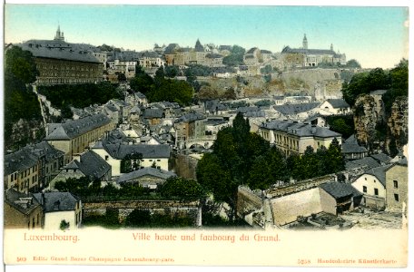 05258-Luxemburg-1904-Ville haute und faubourg du Grund-Brück & Sohn Kunstverlag