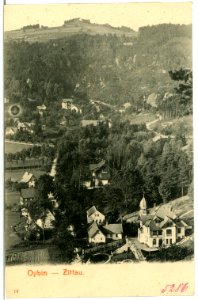 05286-Oybin-1904-Blick auf die Stadt-Brück & Sohn Kunstverlag