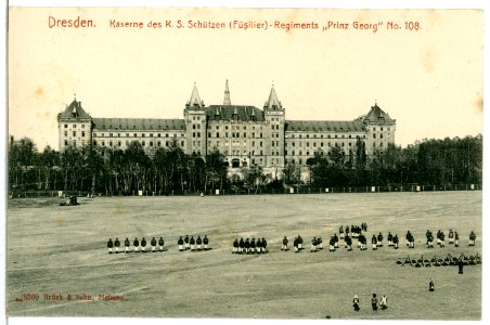 05309-Dresden-1904-Kaserne des Königlich Sächsischen Schützen-Regiments Prinz Georg Nr. 108-Brück & Sohn Kunstverlag