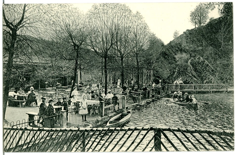 05151-Niederau-1904-Buschmühle mit Gondelkähnen-Brück & Sohn Kunstverlag