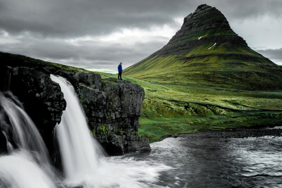 Grass green water