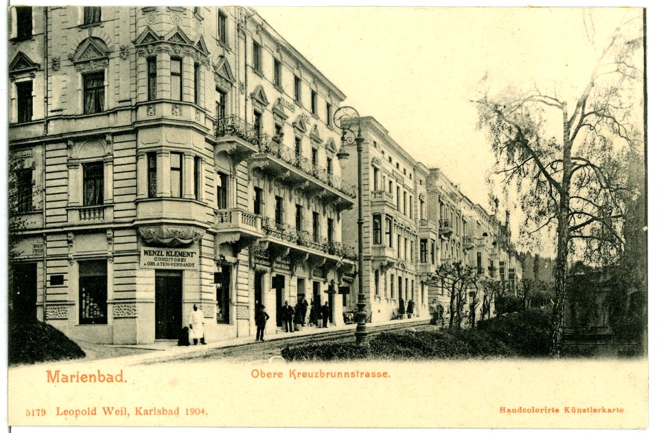 05179-Marienbad-1904-Obere Kreuzbrunnstraße-Brück & Sohn Kunstverlag