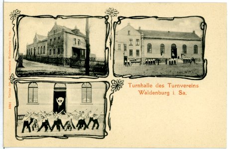 05201-Waldenburg-1904-Turnhalle des Turnvereins-Brück & Sohn Kunstverlag