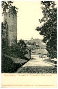 05262-Luxemburg-1904-Descente de Tetschenhof, Tour romaine-Brück & Sohn Kunstverlag