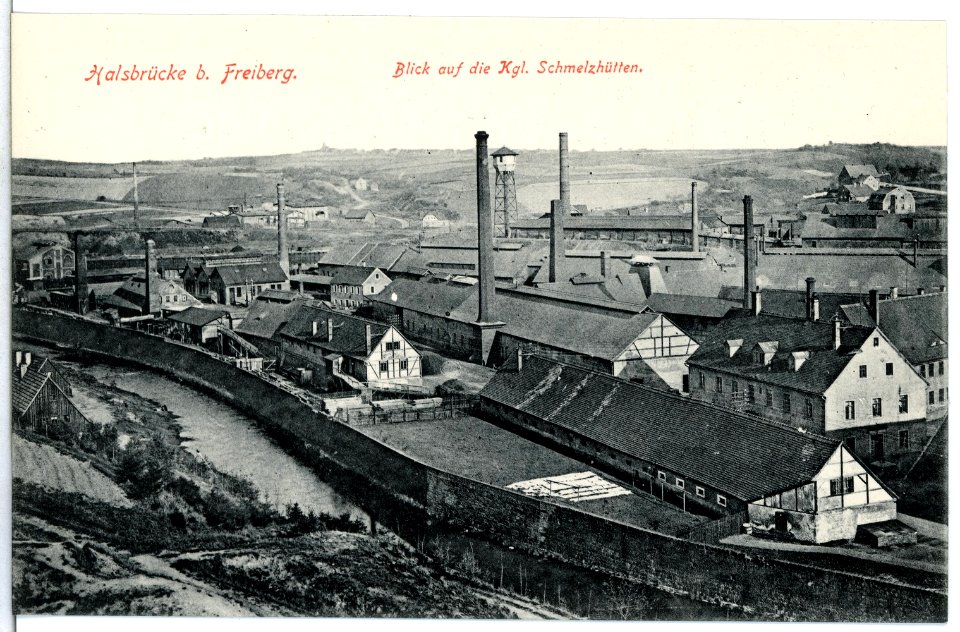 13515-Halsbrücke-1911-Blick auf die Schmelzhütten-Brück & Sohn Kunstverlag