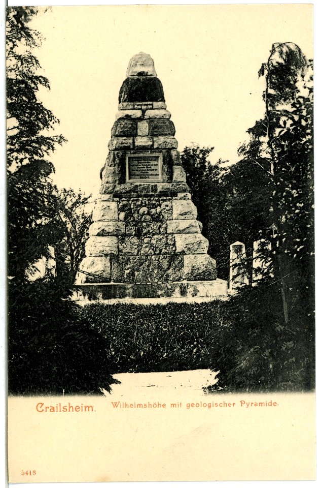05413-Crailsheim-1904-Wilhelmshöhe mit geologischer Pyramide-Brück & Sohn Kunstverlag