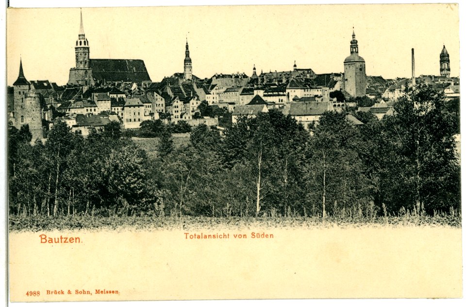 04988-Bautzen-1903-Stadtansicht von Süden-Brück & Sohn Kunstverlag
