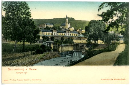 04891-Schumburg-1903-Blick über die Desse nach Schumburg-Brück & Sohn Kunstverlag