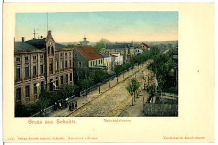 04975-Schulitz-1903-Bahnhofstraße-Brück & Sohn Kunstverlag