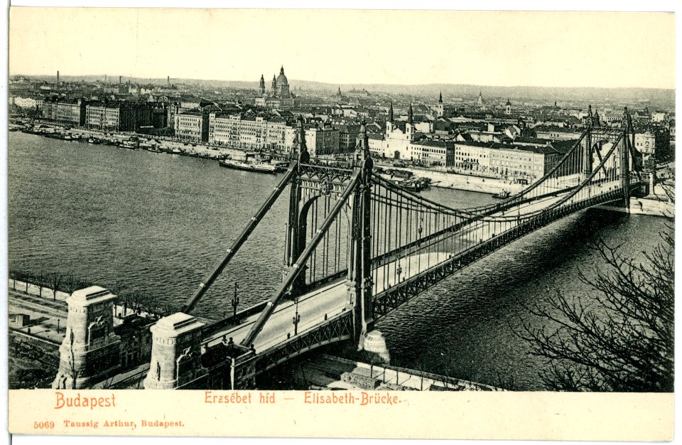 05069-Budapest-1904-Elisabeth - Brücke über die Donau-Brück & Sohn Kunstverlag