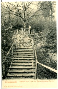 05187-Cossebaude-1904-Aufgang zum Park des Verschönerungsvereins-Brück & Sohn Kunstverlag