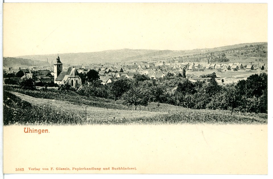 05363-Uhingen-1904-Blick auf Uhingen-Brück & Sohn Kunstverlag