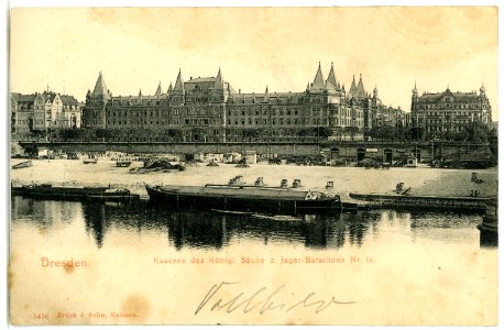 05456-Dresden-1904-Kaserne des 2. Königlich Sächsischen Jäger-Bataillon Nr. 13-Brück & Sohn Kunstverlag