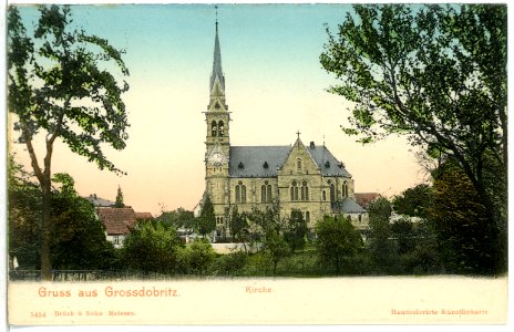05454-Großdobritz-1904-Kirche-Brück & Sohn Kunstverlag