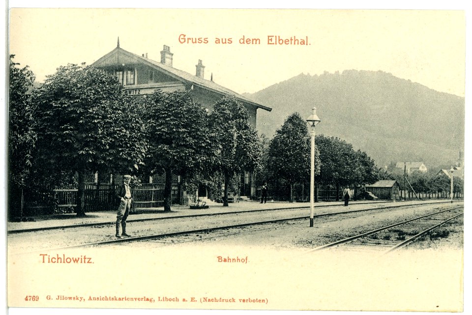 04769-Tichlowitz-1903-Bahnhof-Brück & Sohn Kunstverlag