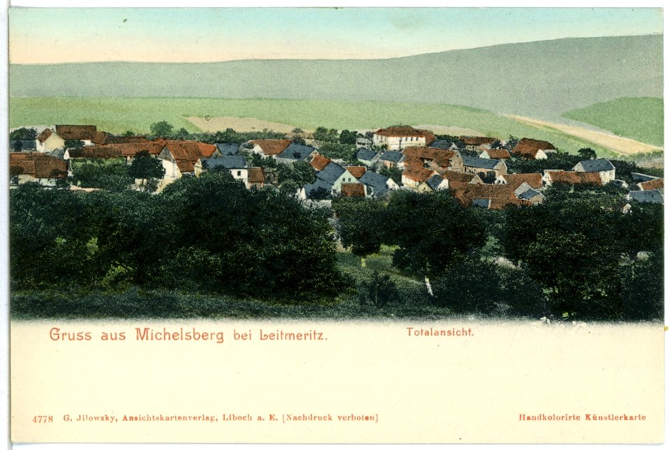 04778-Michelsberg-1903-bei Leitmeritz - Ortsansicht-Brück & Sohn Kunstverlag
