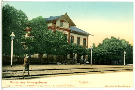04774-Großprießen-1903-Bahnhof-Brück & Sohn Kunstverlag